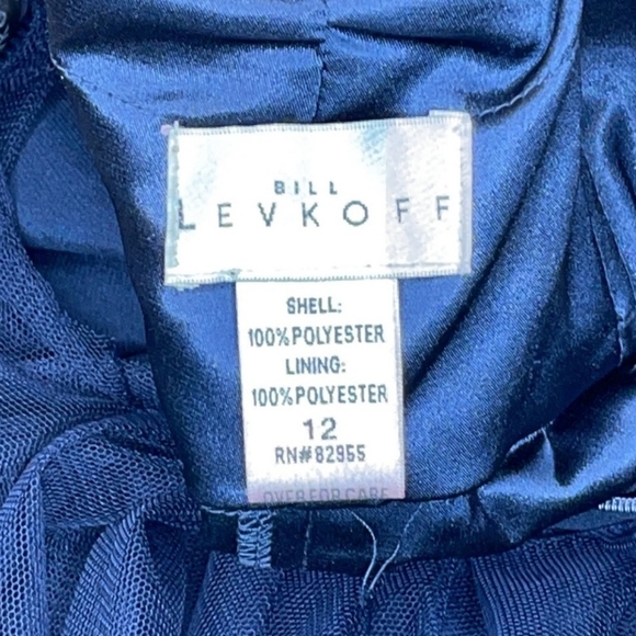 Bill Levkoff English Netting One-Shoulder Gown - Picture 10 of 10